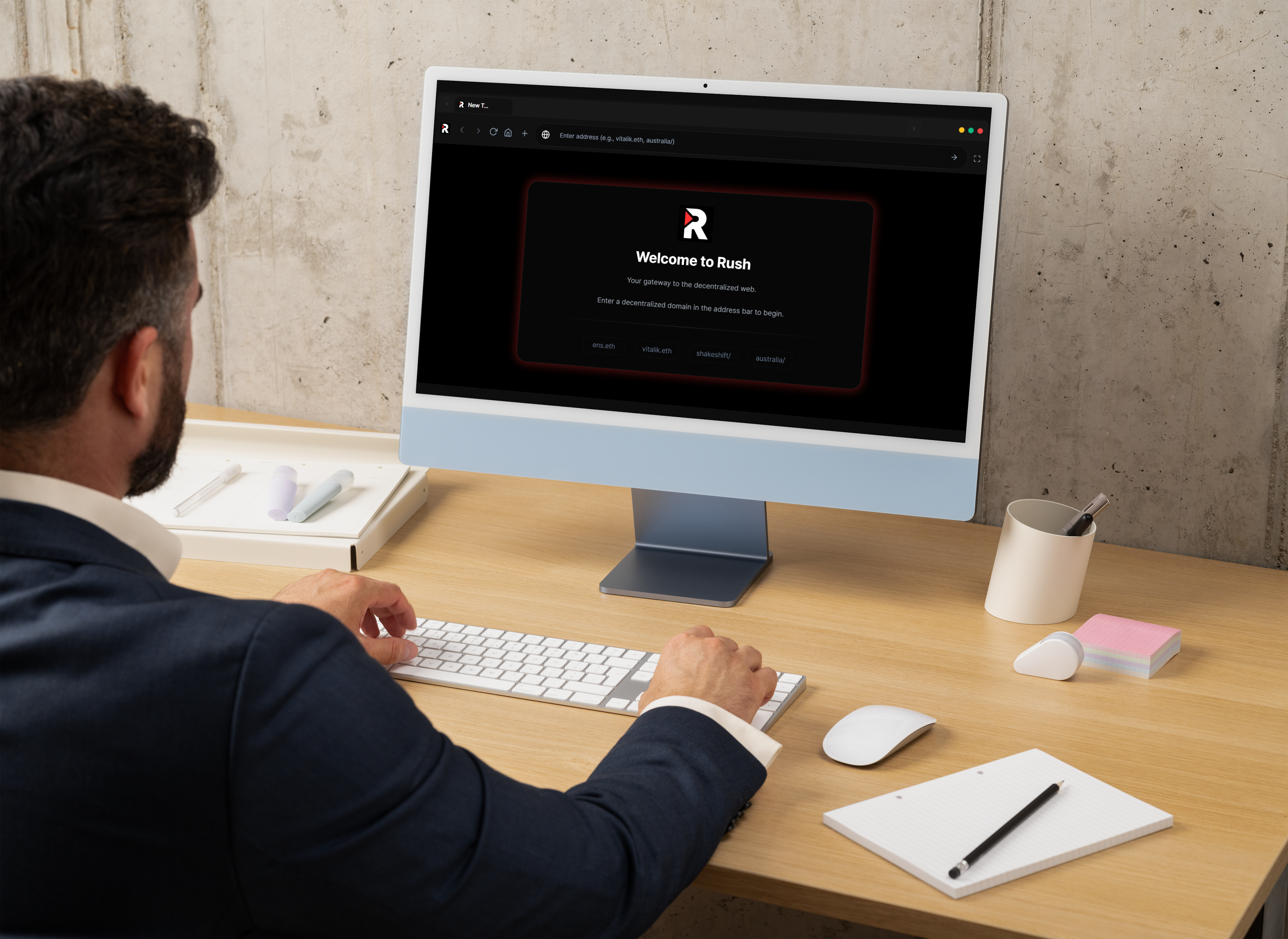 Rush Browser Interface Preview